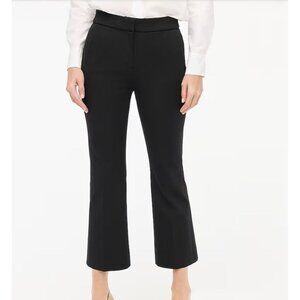 J.Crew Black Kelsey Cotton-blend Flare Pant Size 00 Petite Womens Cropped